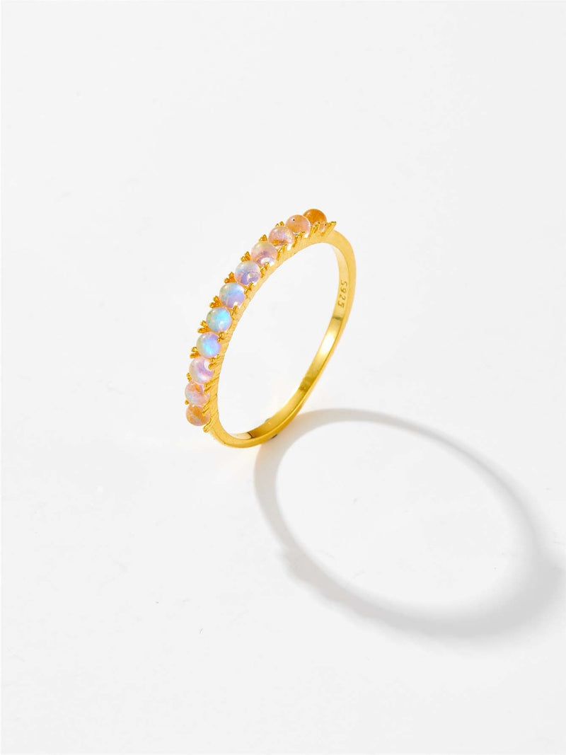 Allison 925 Sterling Silver Inlaid Opal Ring