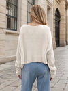 Andi Round Neck Dropped Shoulder Long Sleeve Sweater