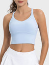 Paola Crisscross Round Neck Active Tank