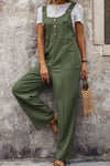 Milana Textured Pocketed Wide Strap Overalls