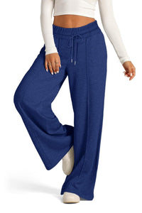 Scarlet Drawstring Elastic Waist Wide Leg Pants