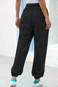 Lauren Elastic Waist Joggers with Pockets