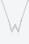 Angelina V To Z Zircon 925 Sterling Silver Necklace