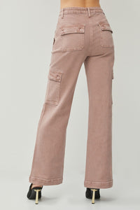 Taytum High Rise Wide Leg Cargo Jeans