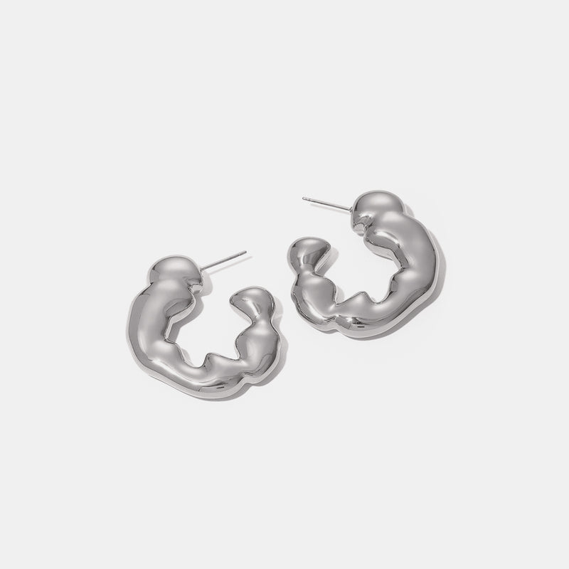 Marlowe Stainless Steel C-Hoop Earrings