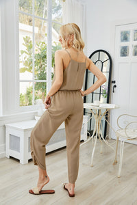 Kira V-Neck Spaghetti Strap Sleeveless Jumpsuit