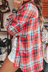 Alana Plaid Collared Neck Long Sleeve Shirt