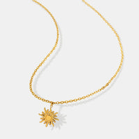 Ashlyn Titanium Steel Sun Shape Pendant Necklace