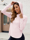 Maleah Long Sleeve Hooded Active Top