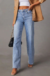 Aitana High Waist Straight Jeans with Pockets