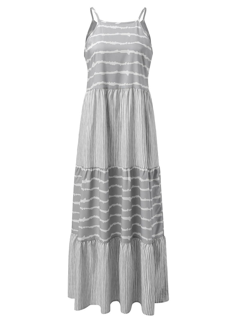 Mikayla Tiered Striped Sleeveless Cami Dress