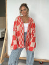 Anya Plaid Open Front Long Sleeve Cardigan