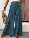 Janiyah Tied Slit Wide Leg Pants