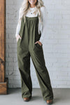 Collins Square Neck Wide Strap Overalls