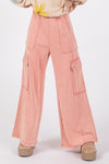 Brynn Knit Terry Mineral Wash Wide Leg Pants