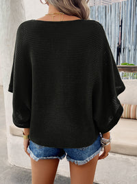 Marlowe V-Neck Batwing Sleeve Knit Top