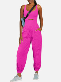 Amari Cutout Scoop Neck Wide Strap Jumpsuit