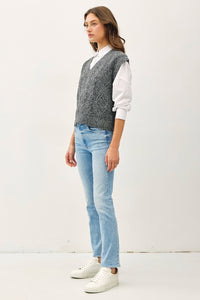 Roselyn Cable Knit V-Neck Sweater Vest