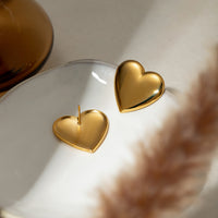 Skyla Stainless Steel Heart Stud Earrings