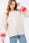 Aubree Color Block Waffle Knit T-Shirt