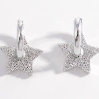 Mya 925 Sterling Silver Zircon Star Earrings