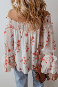 Finley Printed Off-Shoulder Long Sleeve Blouse