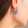 Azariah Titanium Steel Leaf Shape Earrings