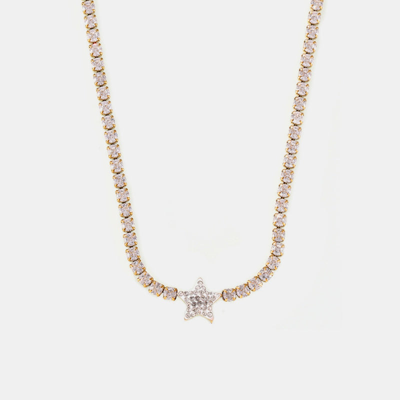 Madalyn Titanium Steel Zircon Star Necklace