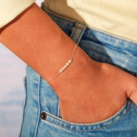 Daniella Daisy Shape Spring Ring Closure Bracelet