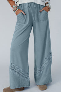 Natalia Lace Detail Wide Leg Pants