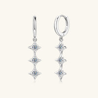 Regina Moissanite 925 Sterling Silver Geometric Shape Earrings