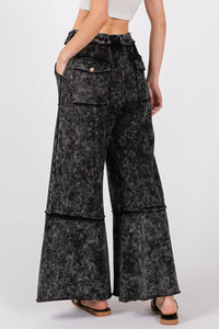 Remy Mineral Washed Terry Wide Leg Pants