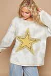 Milana Washed Star Patch With Studded Top