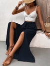 Janiyah Tied Slit Wide Leg Pants