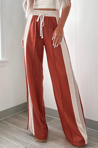 Magdalena Drawstring Contrast Wide Leg Pants