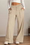 Scarlet Drawstring Elastic Waist Wide Leg Pants