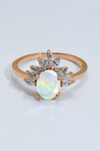 Laila 925 Sterling Silver Opal Ring