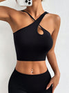 Emily Crisscross Cutout Crop Active Tank