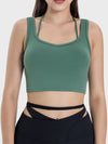 Joyce Crisscross Square Neck Active Tank