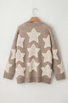 Lia Star Button Up Long Sleeve Cardigan