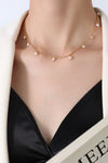 Sofia 18K Gold-Plated Titanium Steel Pearl Necklace