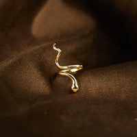 Gabrielle Snake Shape 18K Gold-Plated Bypass Ring