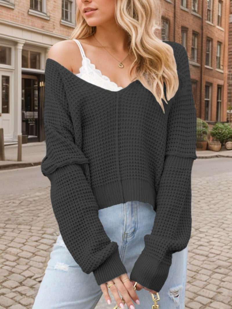 Stevie V-Neck Long Sleeve Sweater