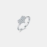 Fatima Moissanite 925 Sterling Silver Heart Ring