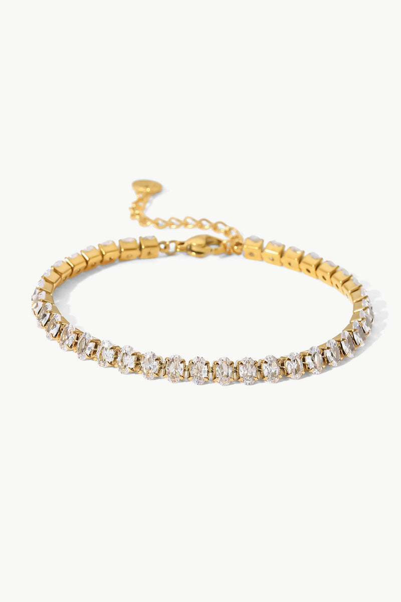 Jovie Inlaid Zircon 18K Gold Plated Bracelet