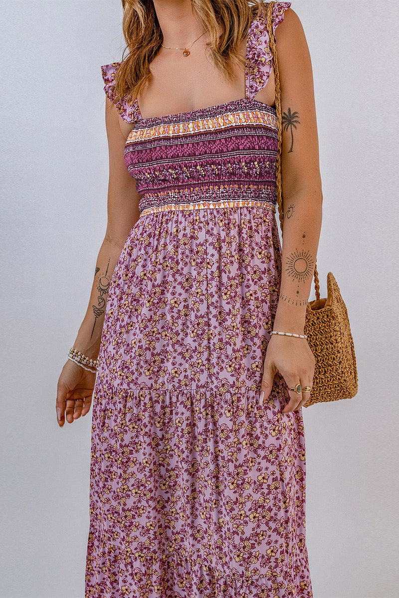 Mikaela Floral Square Neck Maxi Dress