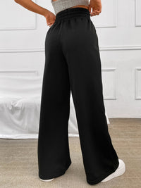 Julieta Honey Drawstring Elastic Waist Wide Leg Pants