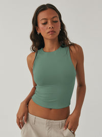 Casey Round Neck Cropped Tank