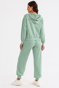 Ember Cutout Drawstring Hoodie and Joggers Active Set