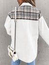 Alaina Plaid Button Up Dropped Shoulder Jacket